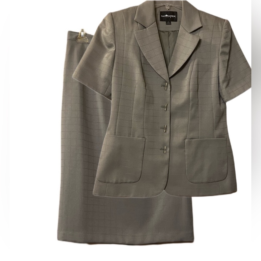 Sag Harbor | Skirt Suit | Olive | Size 10